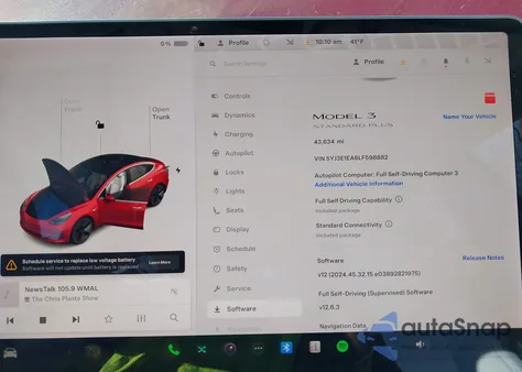 2020 Tesla Model 3 Standard Range Plus Rear-Wheel Drive/Standard Range Rear-Wheel Drive from USA, damaged, VIN 5YJ3E1EA6LF598882